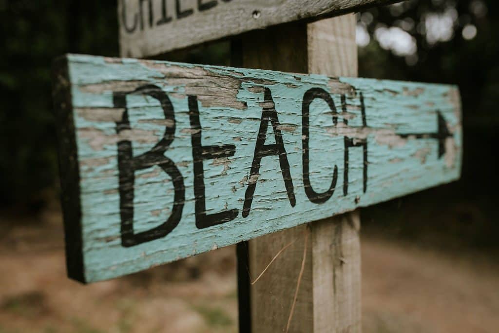 Beach sign
